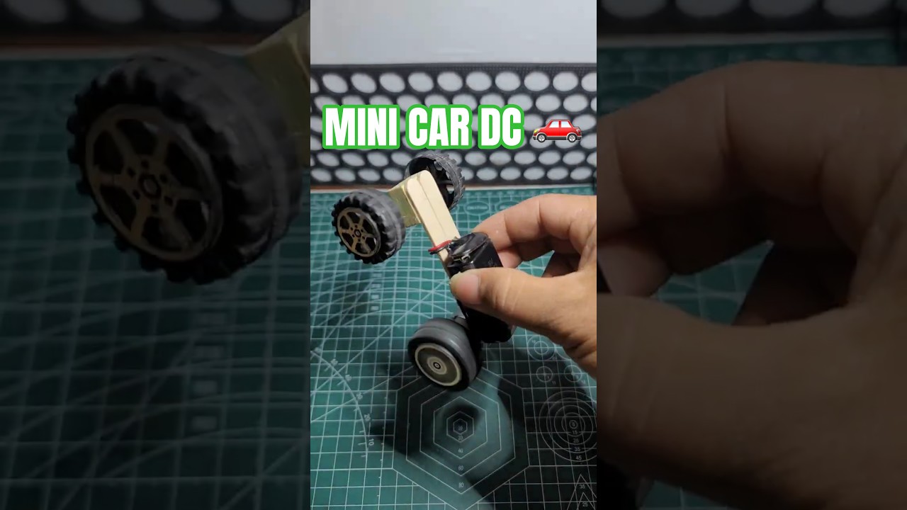 Amazing DIY Mini car ! DC motor with woods 