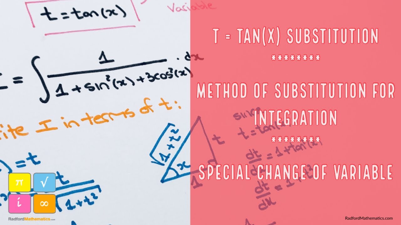 t = tan(x) Substitution for Integration - Integrals with a Change of Variable - Worked Example