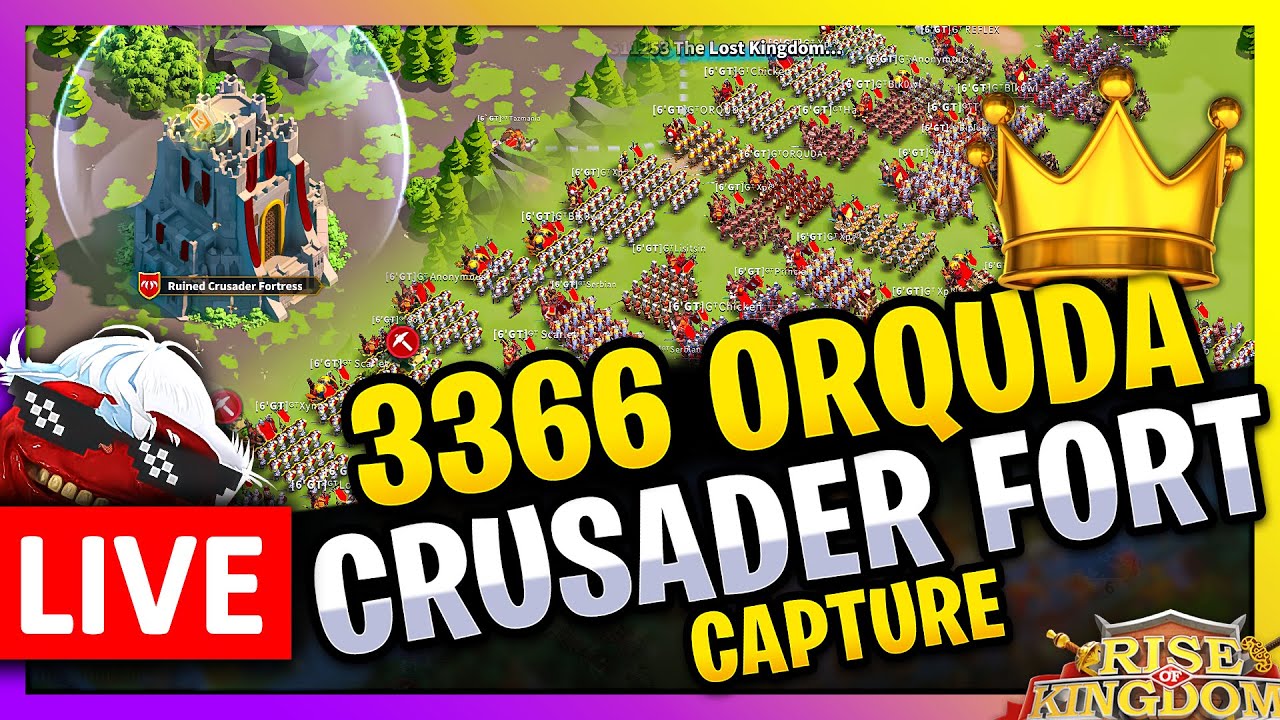 3366 ORQUDA - Crusader Fort easy Capture, no problem! - 150mil in KVK1  - 🔥 LIVE 🔴
