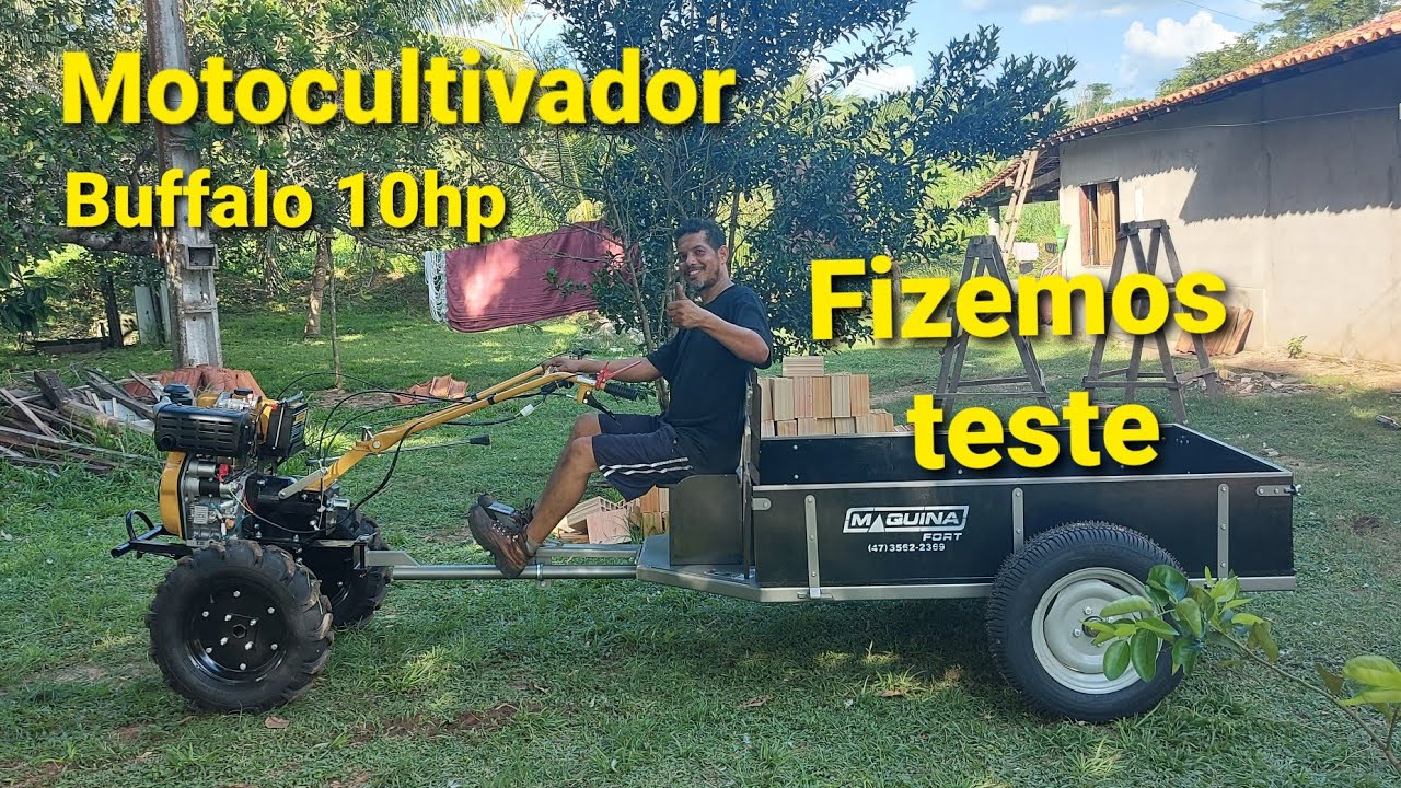 Motocultivador Buffalo 10hp óleo Diesel fizemos o teste #Buffalo #10hp