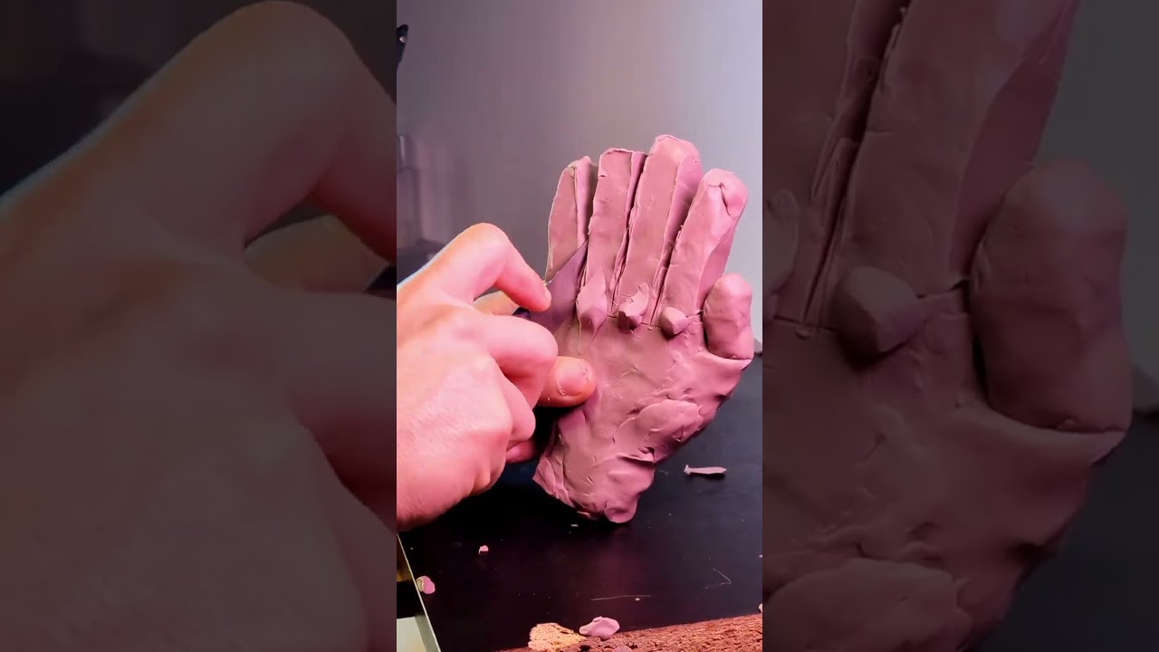 C&Oacute;MO HACER una MANO en 1 MINUTO 👆  (escultura en monsterclay)