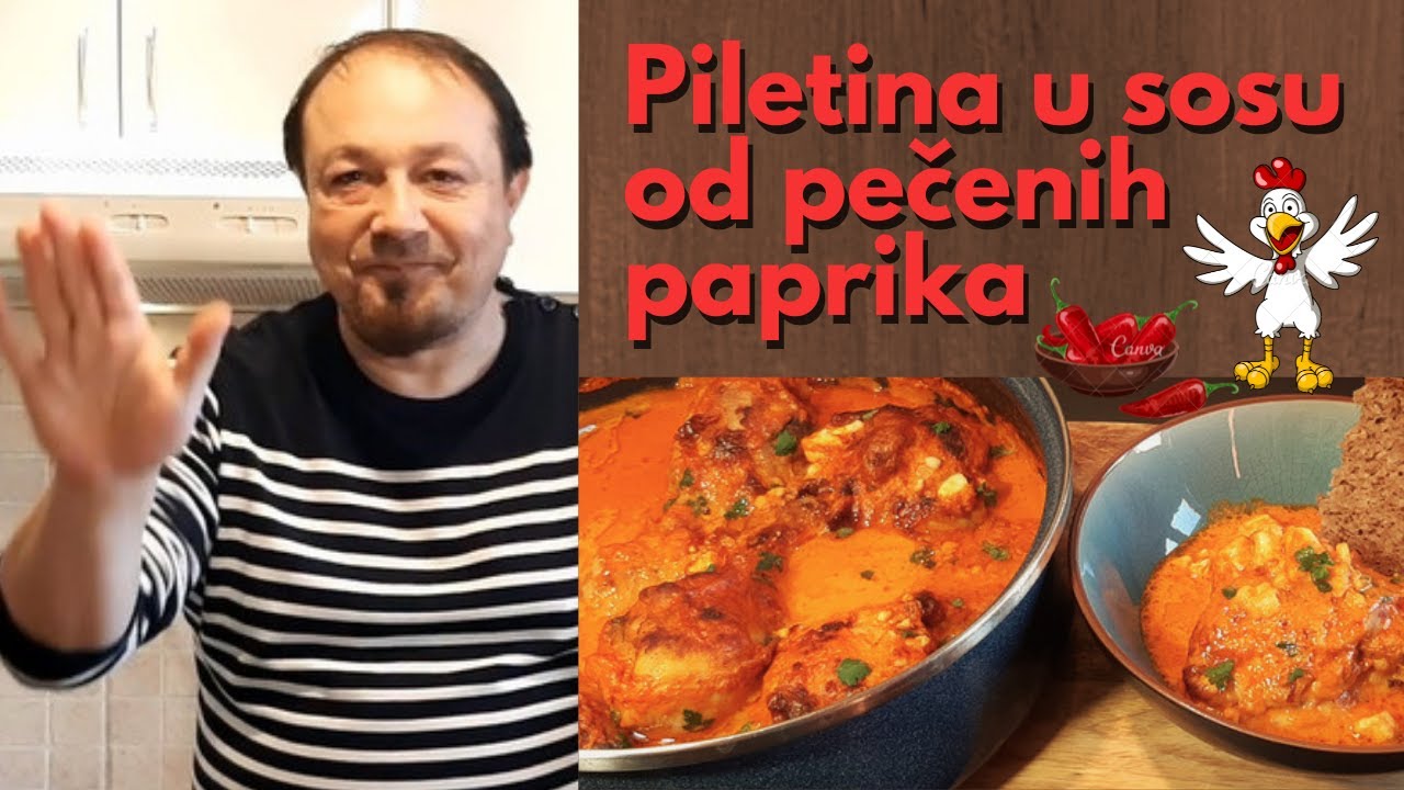 Piletina u sosu od pečenih paprika
