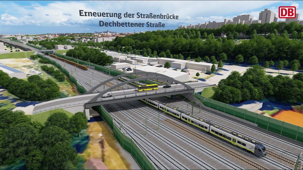 Mehrgleisiger Ausbau Regensburg–Obertraubling: Prüfening–Regensburg Hbf / 3D-Visualisierung
