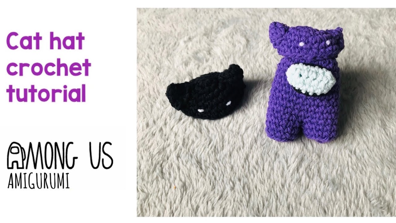 among us amigurumi cat hat crochet free pattern