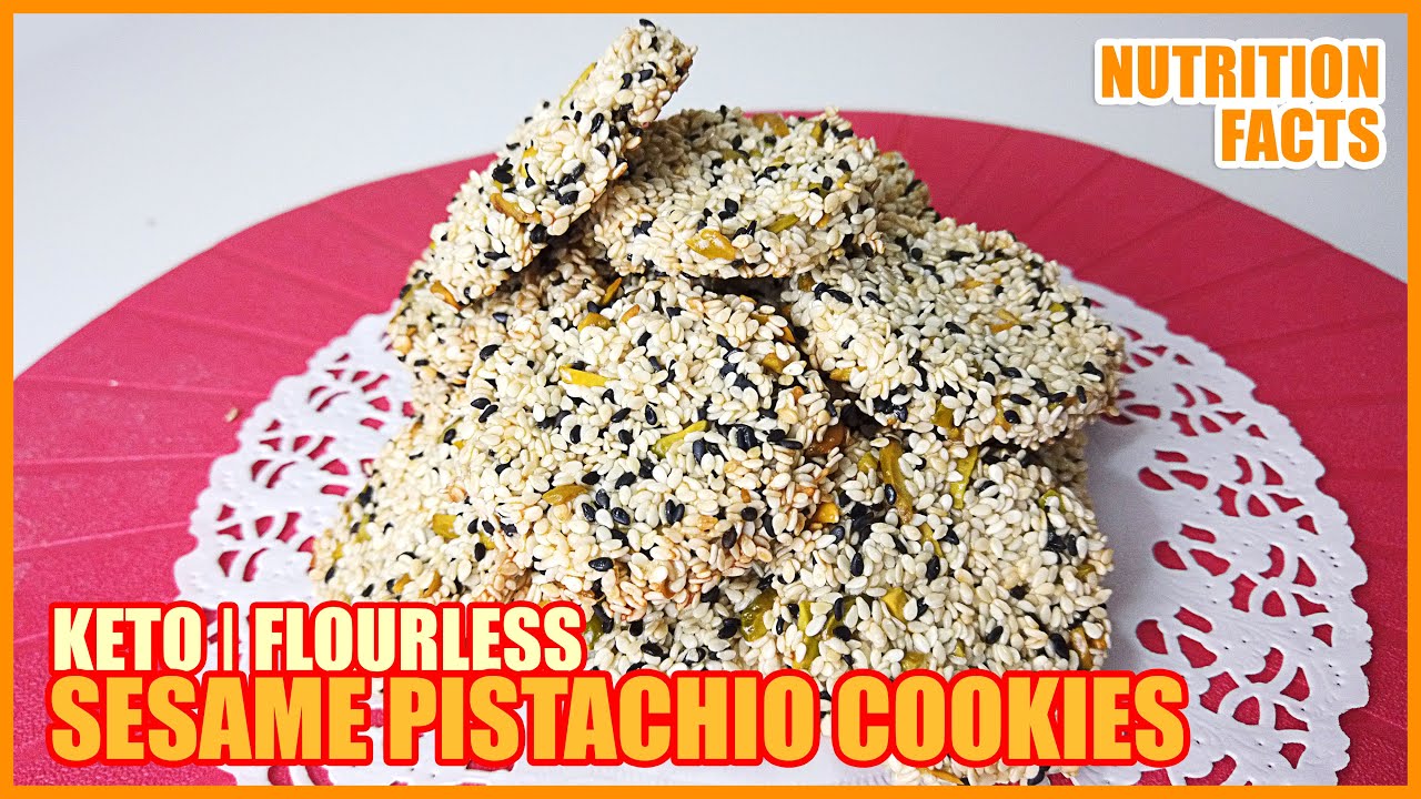 KETO SESAME PISTACHIO COOKIES - FLOURLESS
