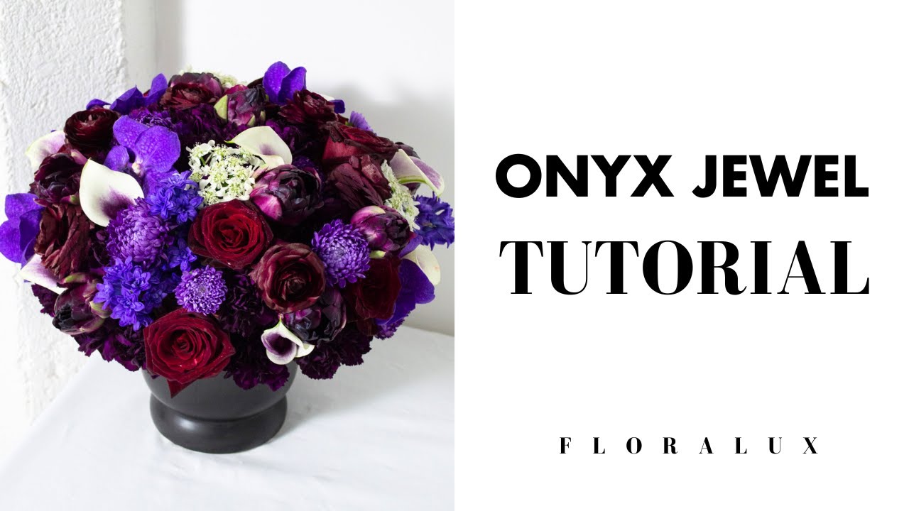 Jewel Tone Flower Arrangement - ONYX JEWEL | FLORA LUX