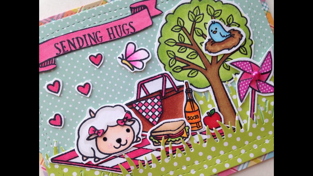 Summer Picnic Card Process Video Not2Shabby DT Project