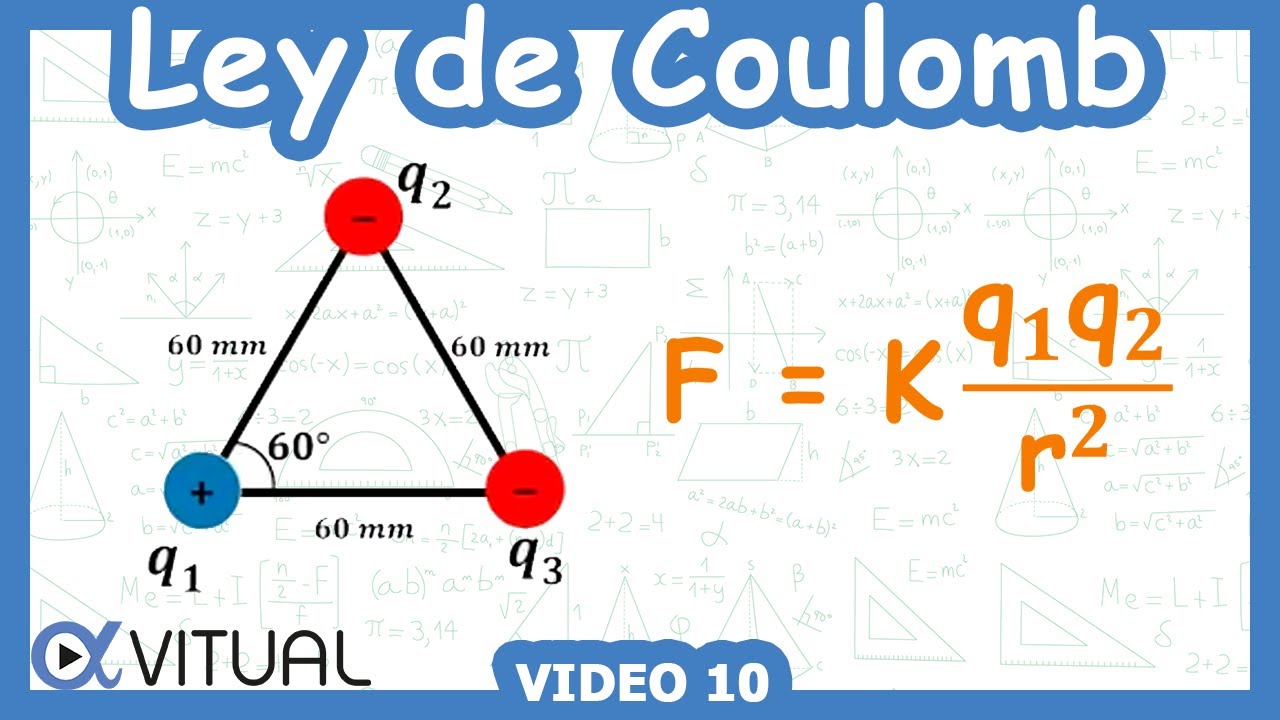 ⚡ Ley de Coulomb (Triángulo Equilátero ► Ejercicio de 3 cargas)