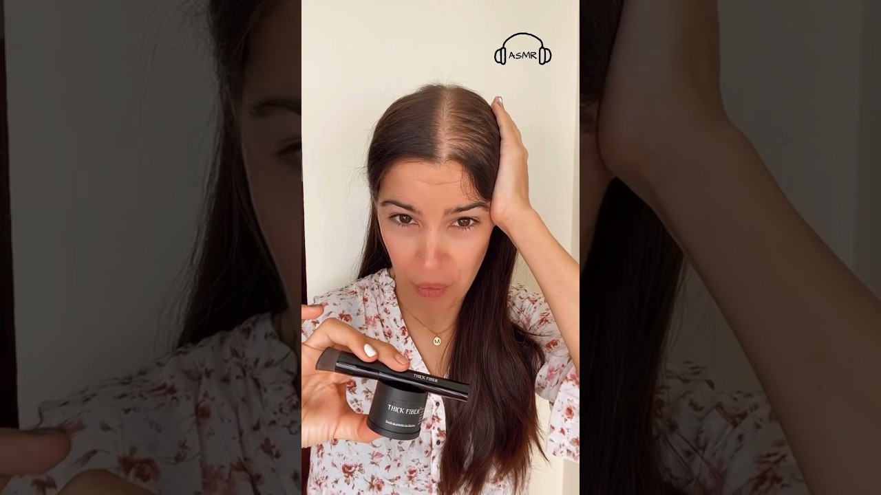 Hairline Powder for Thin and Grays, Root touch up & cover up by THICK FIBER #roottouchup #hair
