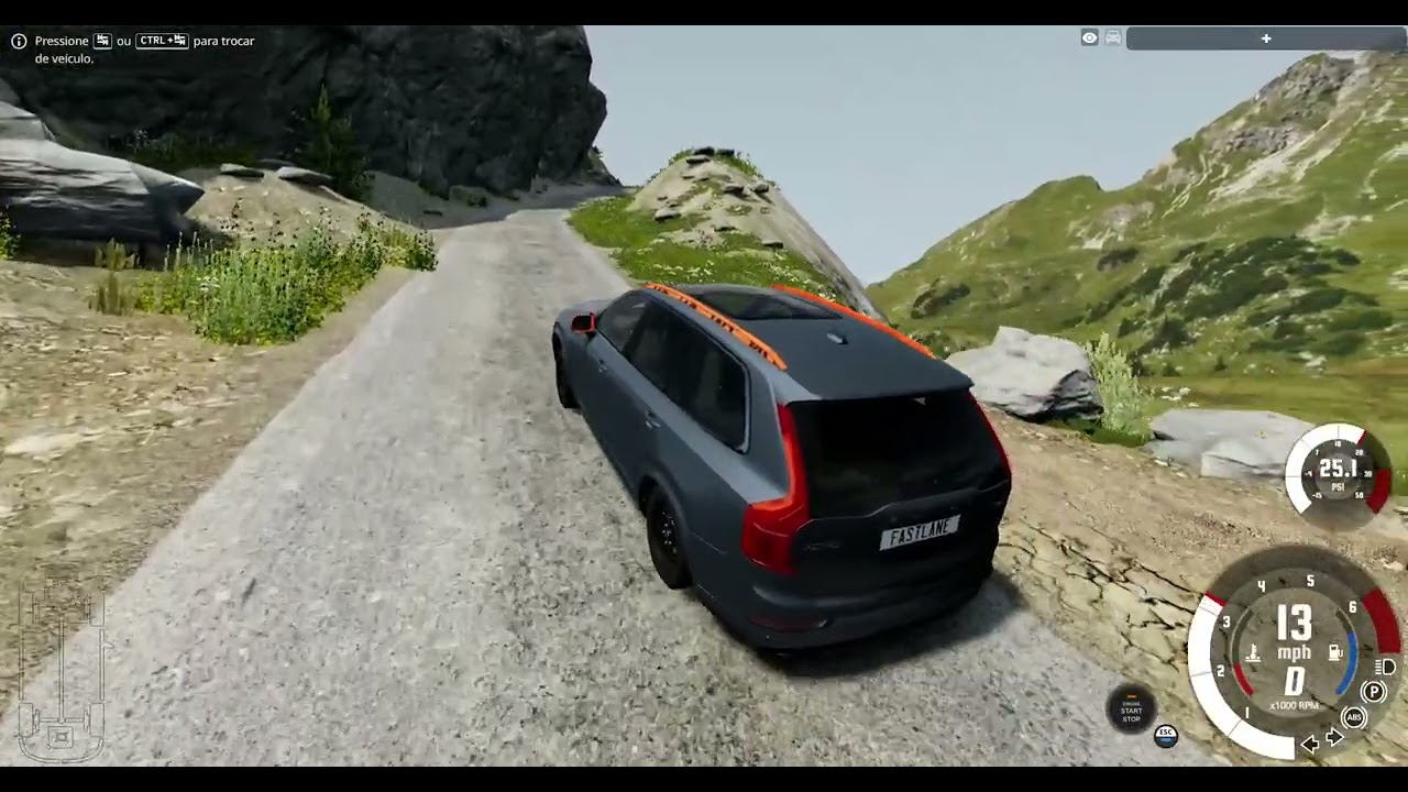 Destruição de carros contra Estrada do penhasco BEAMNG.DRIVE