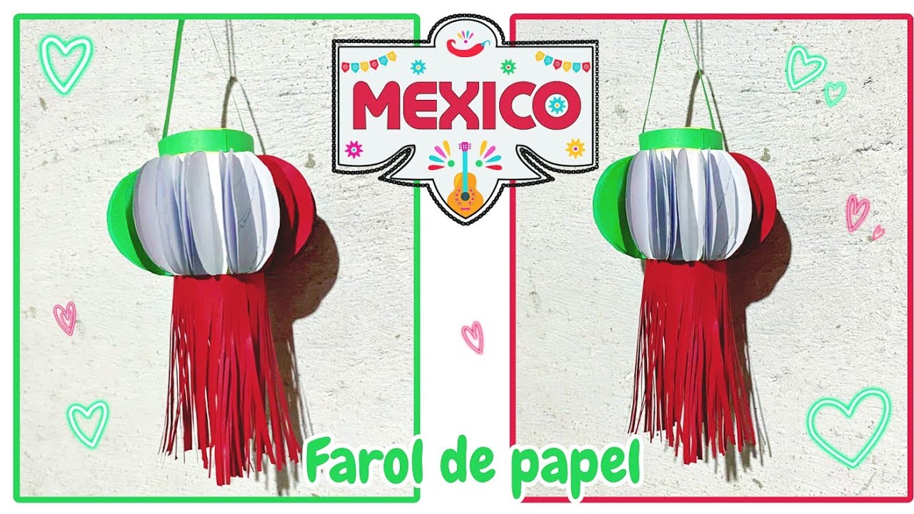 FAROL de PAPEL para DECORAR este 15 de SEPTIEMBRE🇲🇽\adornos patrios\*DIY Manualidades