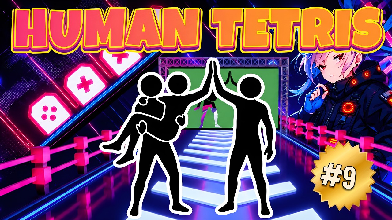 HUMAN TETRIS x 3 Players | The Ultimate Challenge | High-Quality Immersive Interactive Warm-Up #9
