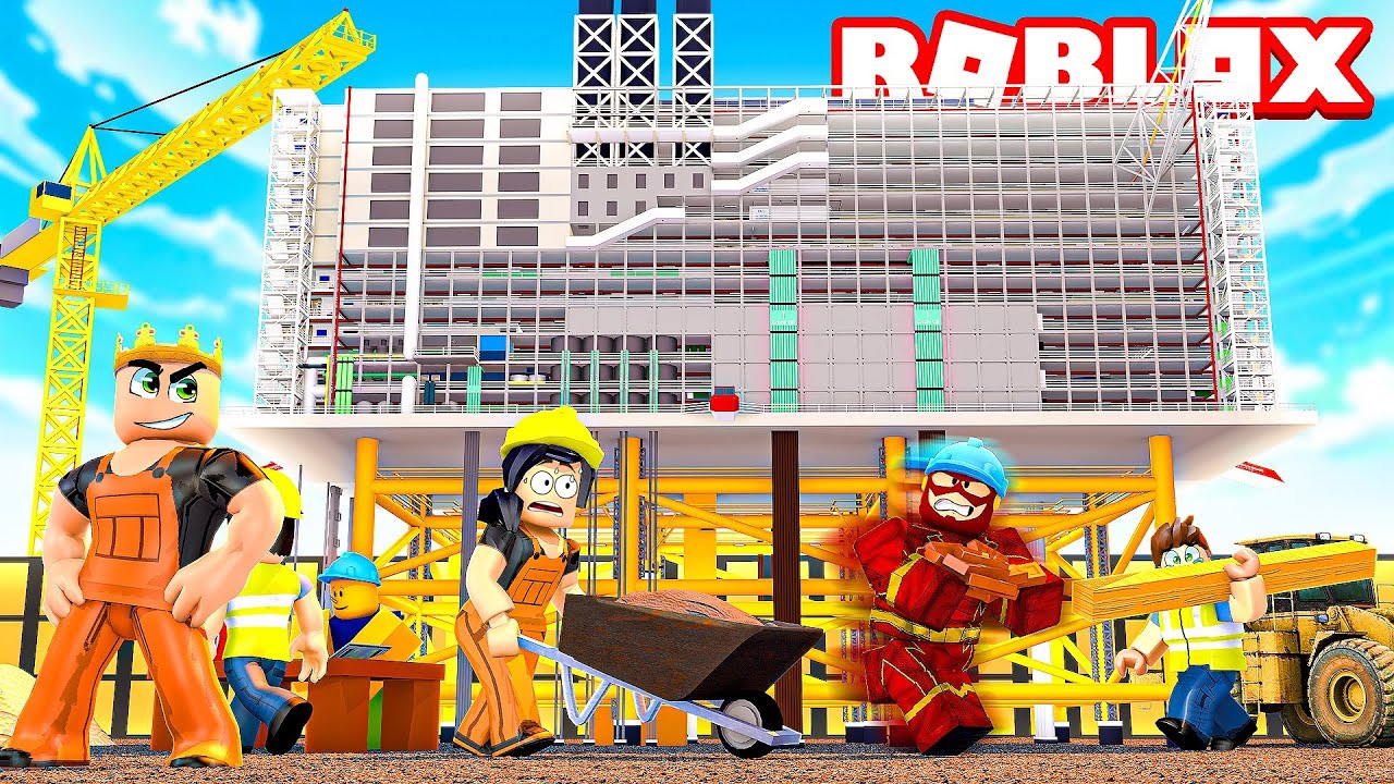 Building a HUGE SKYSCRAPER BUILDING with FLASH in ROBLOX
