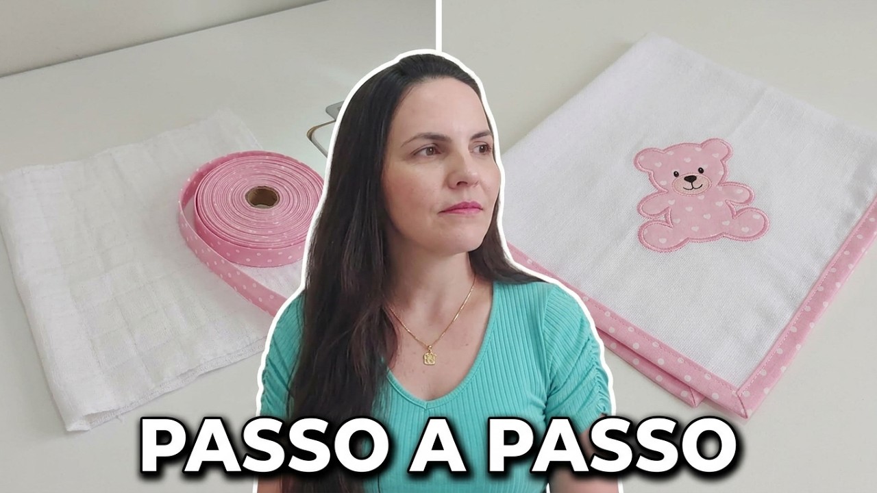 Passo a passo fraldinha de boca com aplique e viés