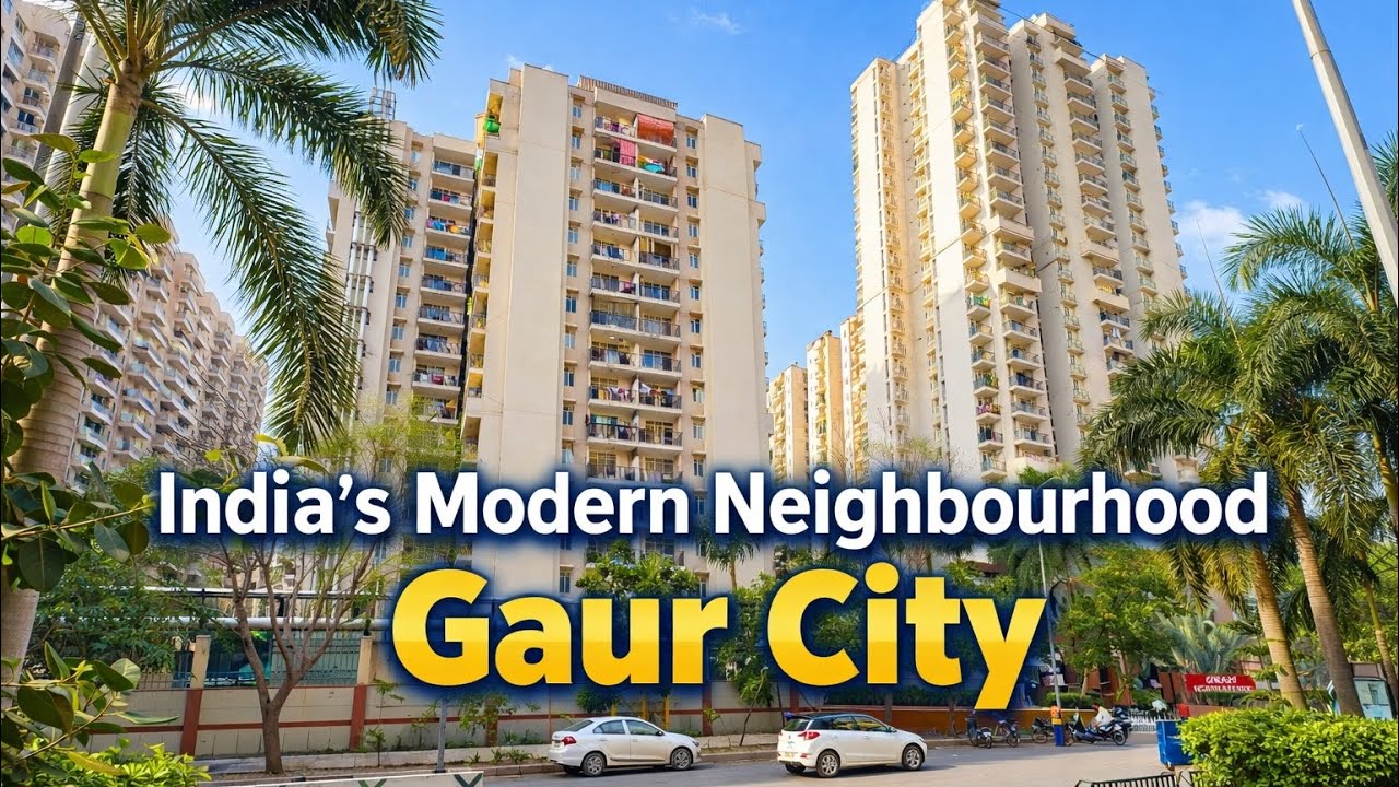 Inside Gaur City Noida Extension 🇮🇳 | India&rsquo;s Modern Neighbourhood | 4K HDR Walking Tour