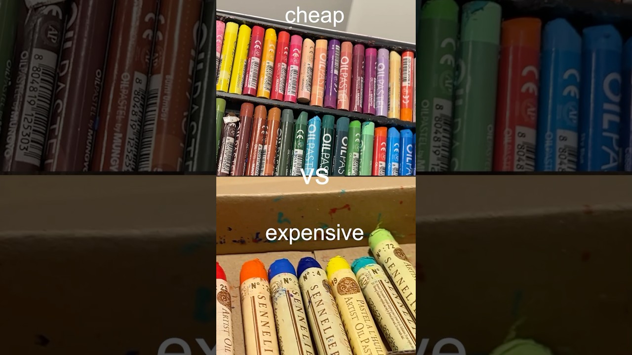Cheap Vs. Expensive Oil pastels / Worth it or not? #artsupplies #sennelier #mungyo #oilpastel