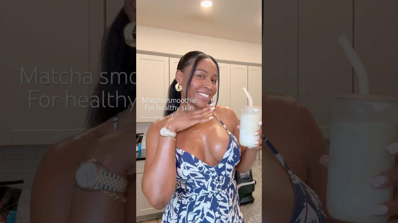 MATCHA SMOOTHIE FOR HEALTHY SKIN AND DIGESTION