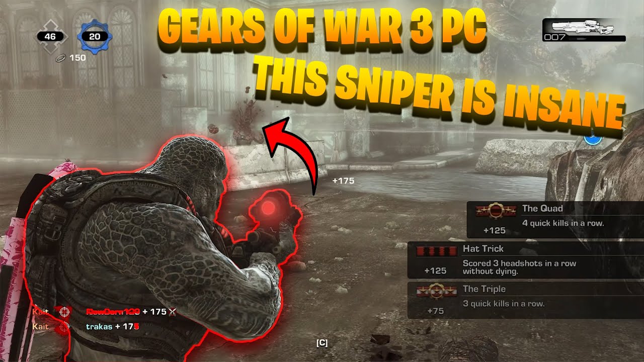 Gears of War 3 PC Delta Online - НОВЫЙ СНАЙПЕРСКИЙ ПРИЦЕЛ ПРОСТО ПОТРЯСАЮЩИЙ!