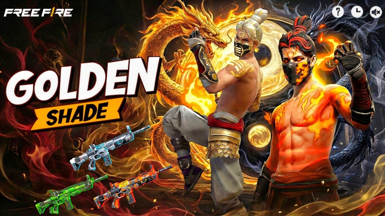 GOLDEN SHADE BUNDLE RETURN FREE FIRE 🤯🔥| FREE FIRE NEW EVENT | FF NEW EVENT | NEW EVENT FREE FIRE 