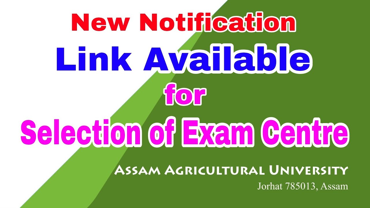 New Notification : AAU Admission 2022 || Link Available for Selection of Exam Centre - MixedUp GK