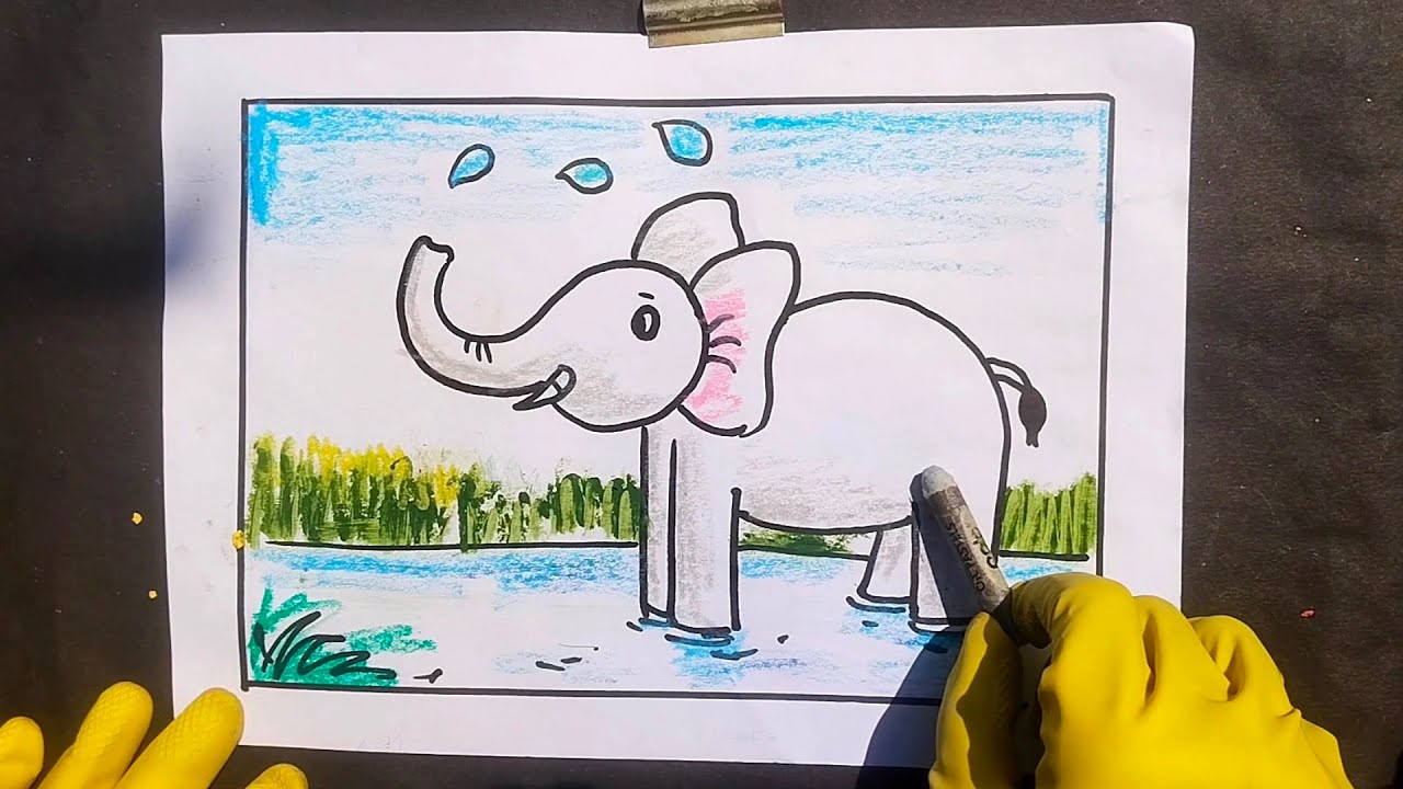 How to Draw a Cute Elephant 🐘 | Easy Drawing for Kids Step by Step