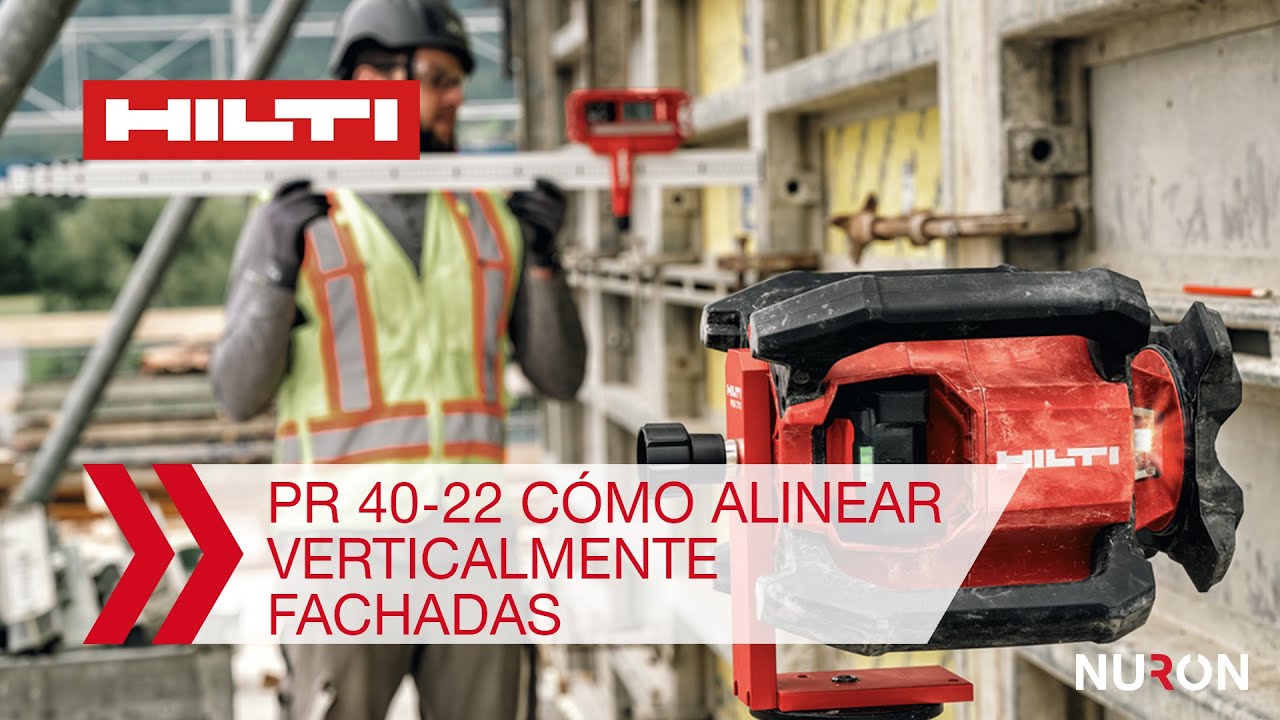 Cómo alinear fachadas verticalmente con el láser rotativo PR 40-22