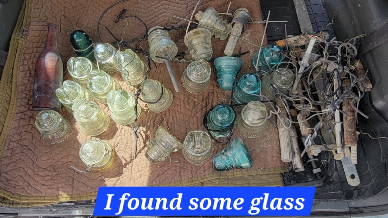 Another good day Railroad telegraph insulator hunting