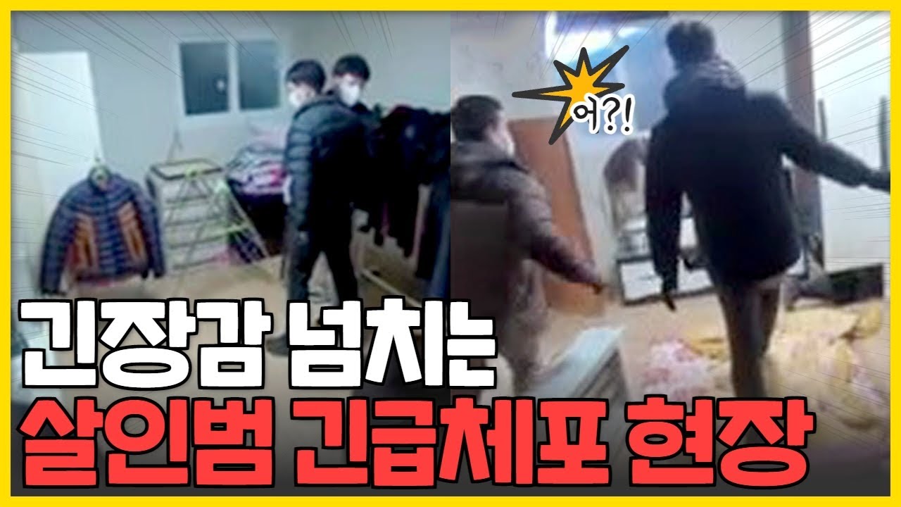※ 실제상황! 긴장감 넘치는 살인범 긴급체포 현장 영상