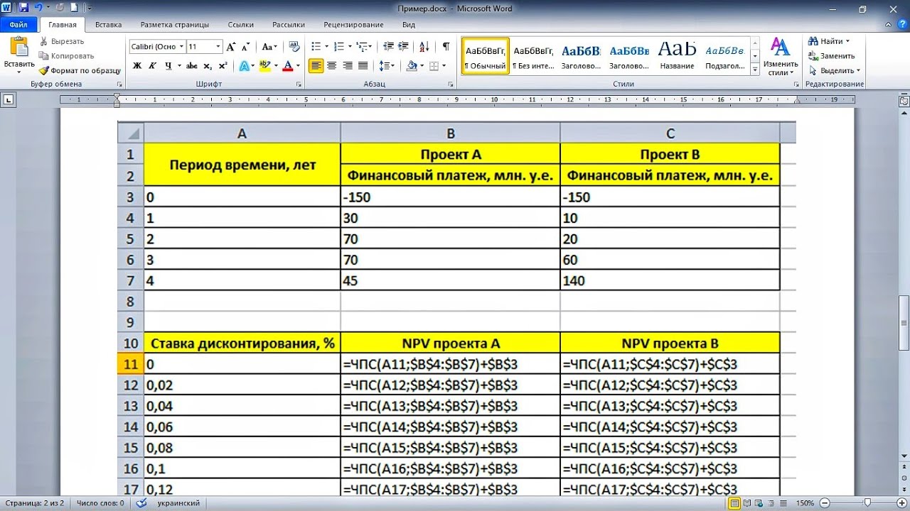 Как скопировать формулы Excel на рабочий лист Word 📄