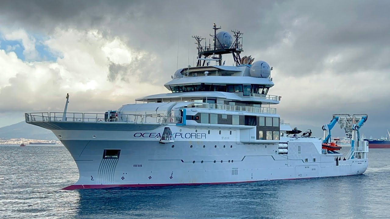 Ocean Xplorer 1 Research Vessel Docking In Gibraltar 4K