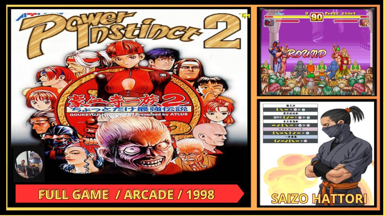 POWER INSTINC 2  - 💥SAIZO HATTORI💥 - [ ARCADE / 1994 ] - GAMEPLAY COMPLETO