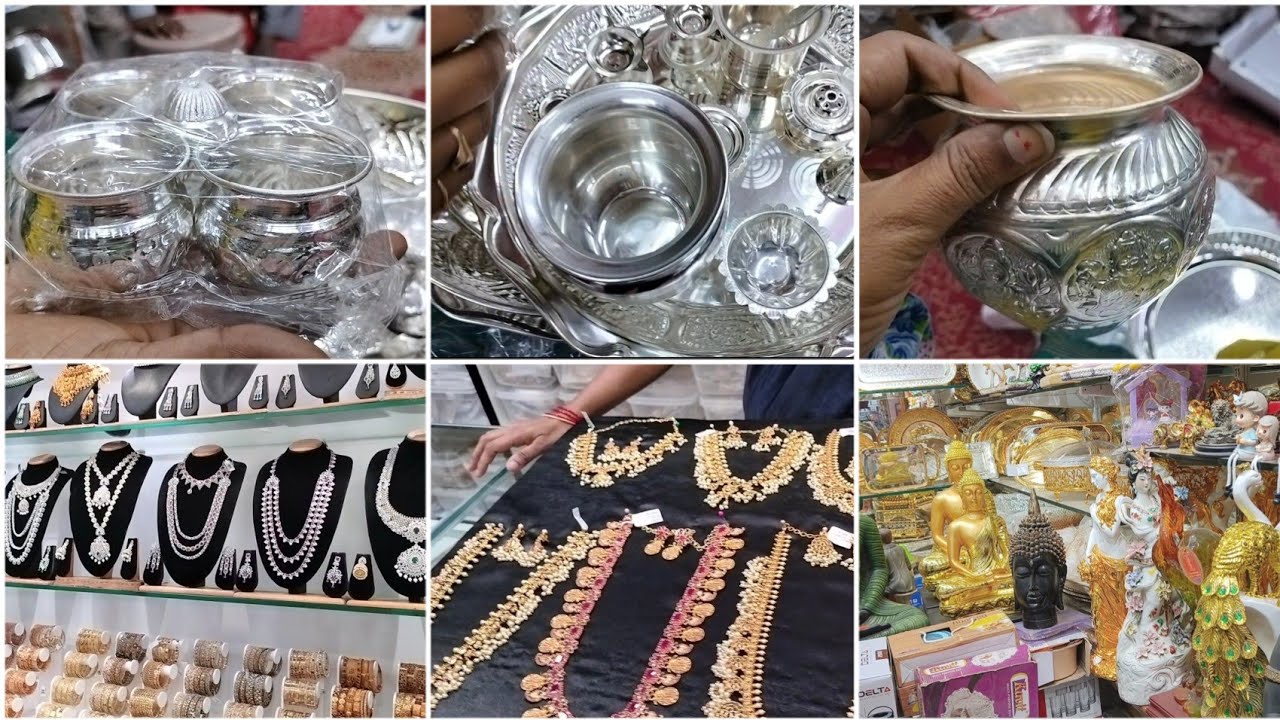 BEGUM BAZAR🛍️ SHOPPING |German silver🩶|1GRAM 🪙GOLD| బేగంబజార్ లో షాపింగ్ అంటే ఆడవాళ్ళకి పండుగే కదా