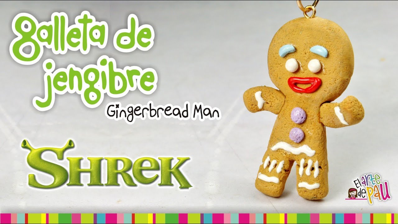 Gingerbread Man Cookie polymer clay tutorial / Galleta de gengibre de arcilla polimérica