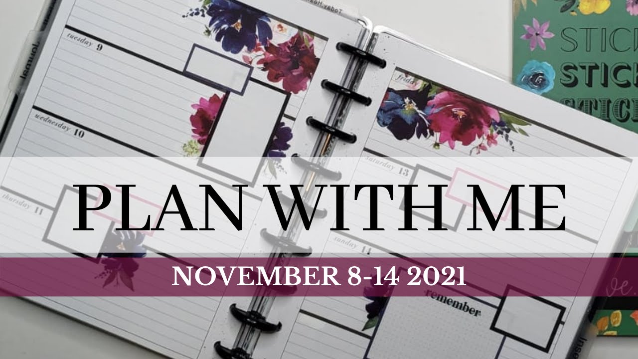 PLAN WITH ME | NOVEMBER 8-14 2021 | HORIZONTAL LAYOUT | HAPPY PLANNER | JOURNALING | AUTUMN BLOOMS