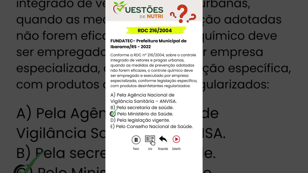 RDC 216/2004: O que mais cai em prova? 🚨