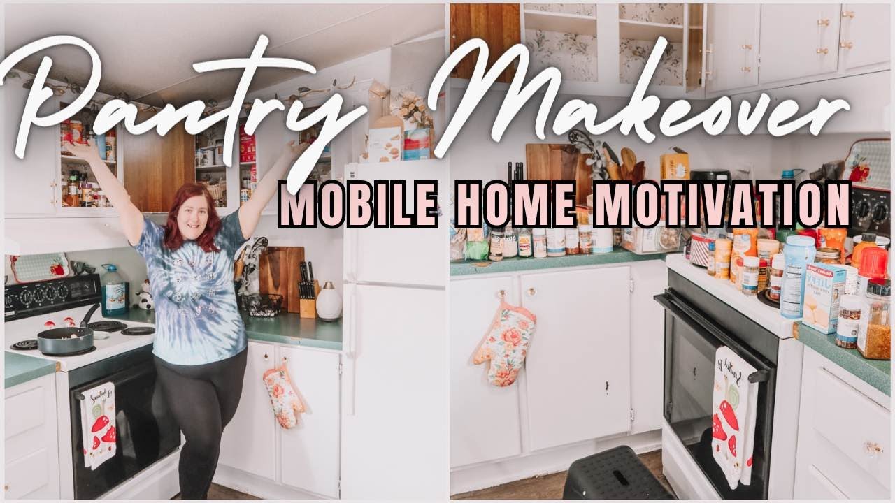 SINGLE WIDE PANTRY EXTREME CLEAN DECLUTTER ORGANIZE MOBILE HOME MAKEOVER ON A LOW INCOME