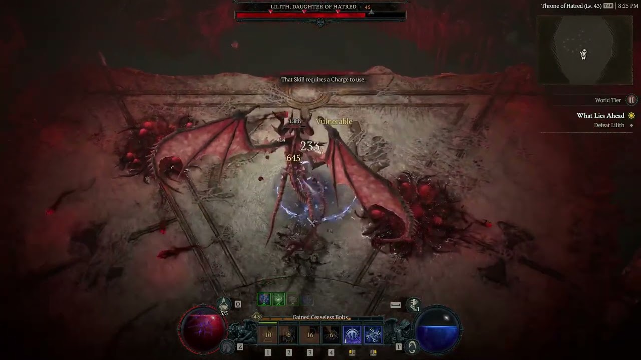 Diablo IV Lilith Boss Fight Sorceress Build Campaign Finish