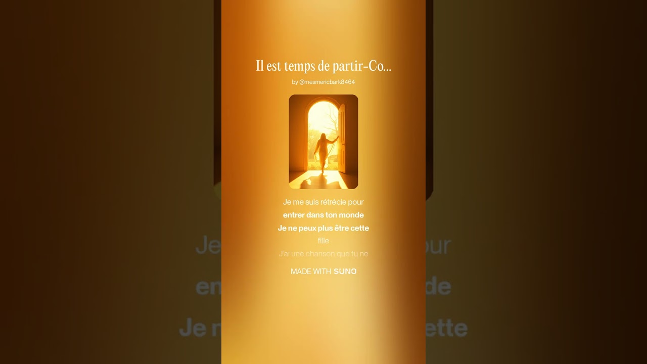 Il est temps de partir Cover  Time To Go