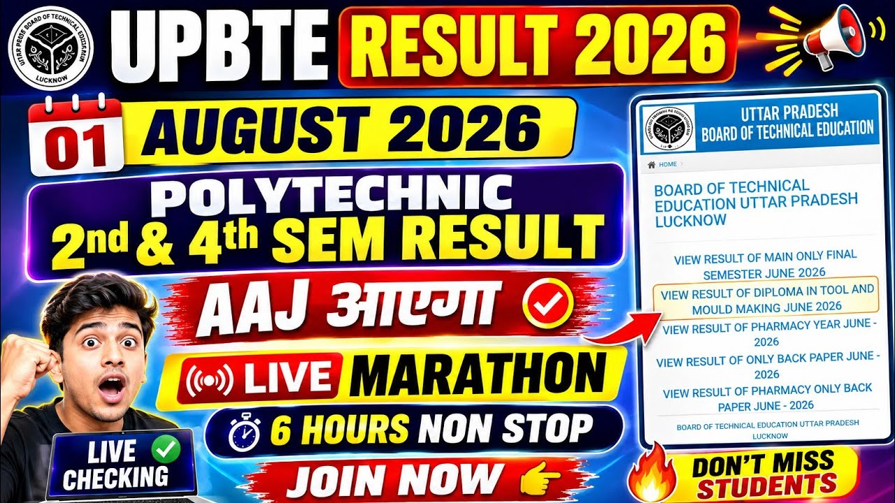 Bteup 2nd & 4 sem result out 2026/bteup polytechnic result/bteup latest news today/bteup even result