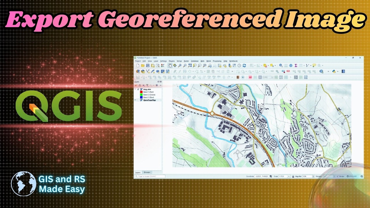 How to save QGIS layers to a GeoTiff image | Export Map to Image in QGIS (Quick Tutorial)