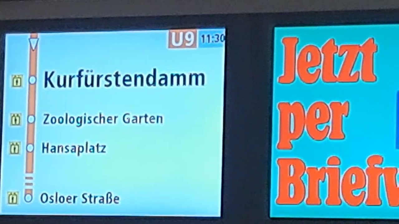 Stationens Ansagen aus der U9 Von Rathaus Steglitz bis Osloer Str