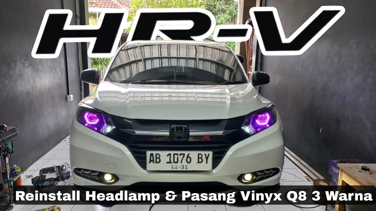 Honda HRV 2016 Install Ulang Biled Headlamp dan Pasang Foglamp Biled Vinyx Q8 3 Warna