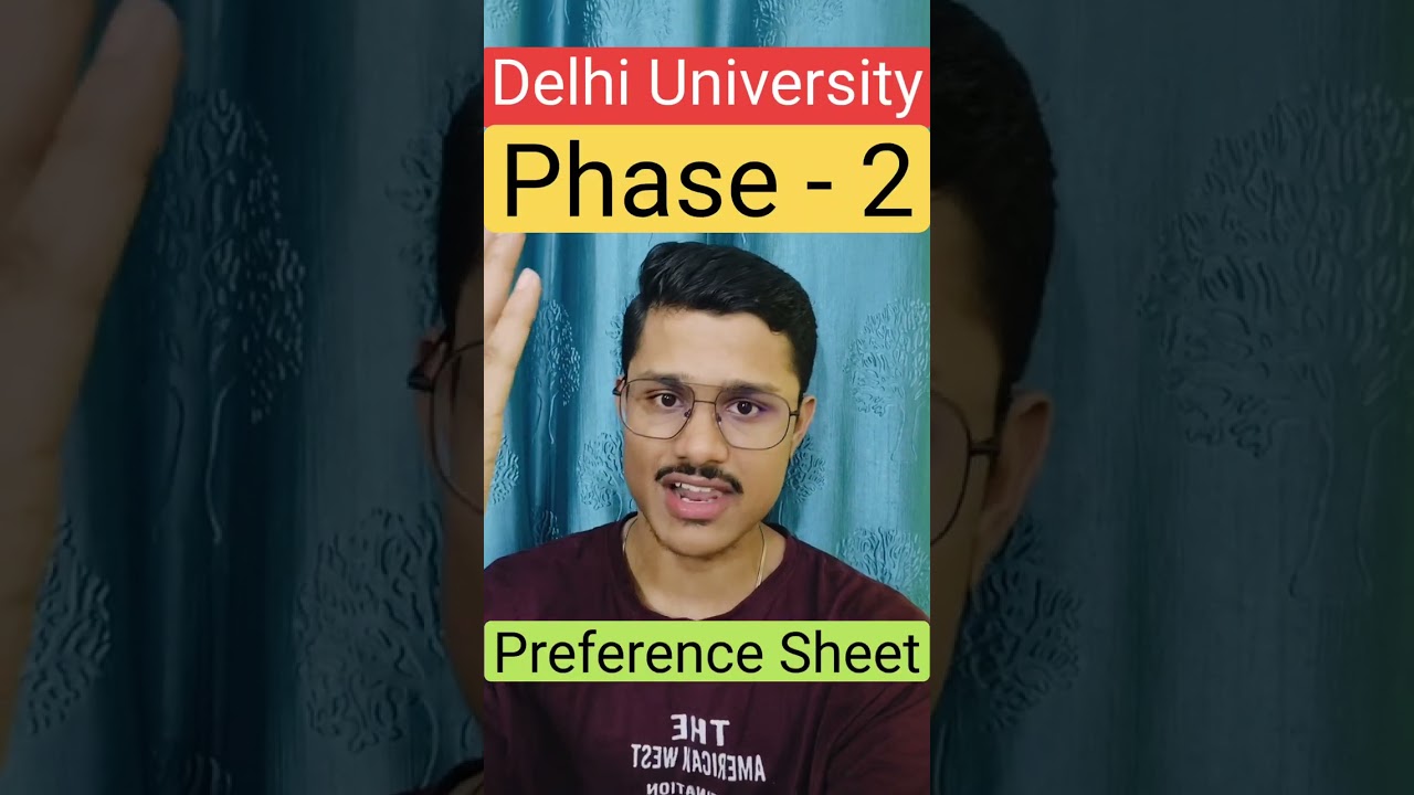 🚨 Delhi University Preference Sheet Batch Important Update | Must Watch For All DU Aspirants!