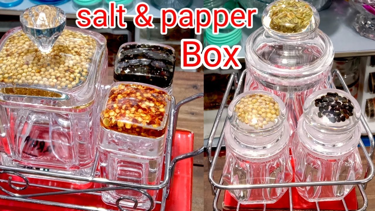 Namak dani set / Papper & salt containers / Fancy Namak dani / Spice box and container/