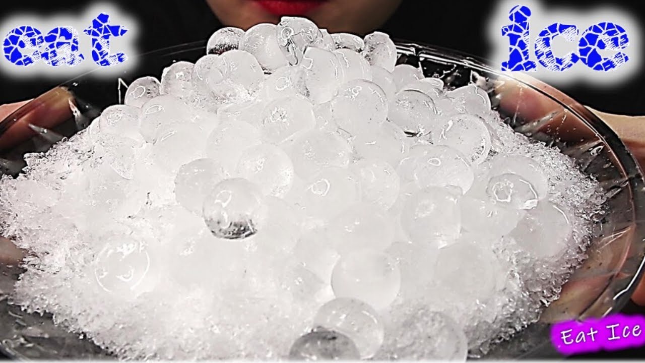 ASMR Eat Ice| mini ball ice | 氷を食べる音  Thánh Ăn Đá  얼음 리얼사운 Buz Yemek Satisfying