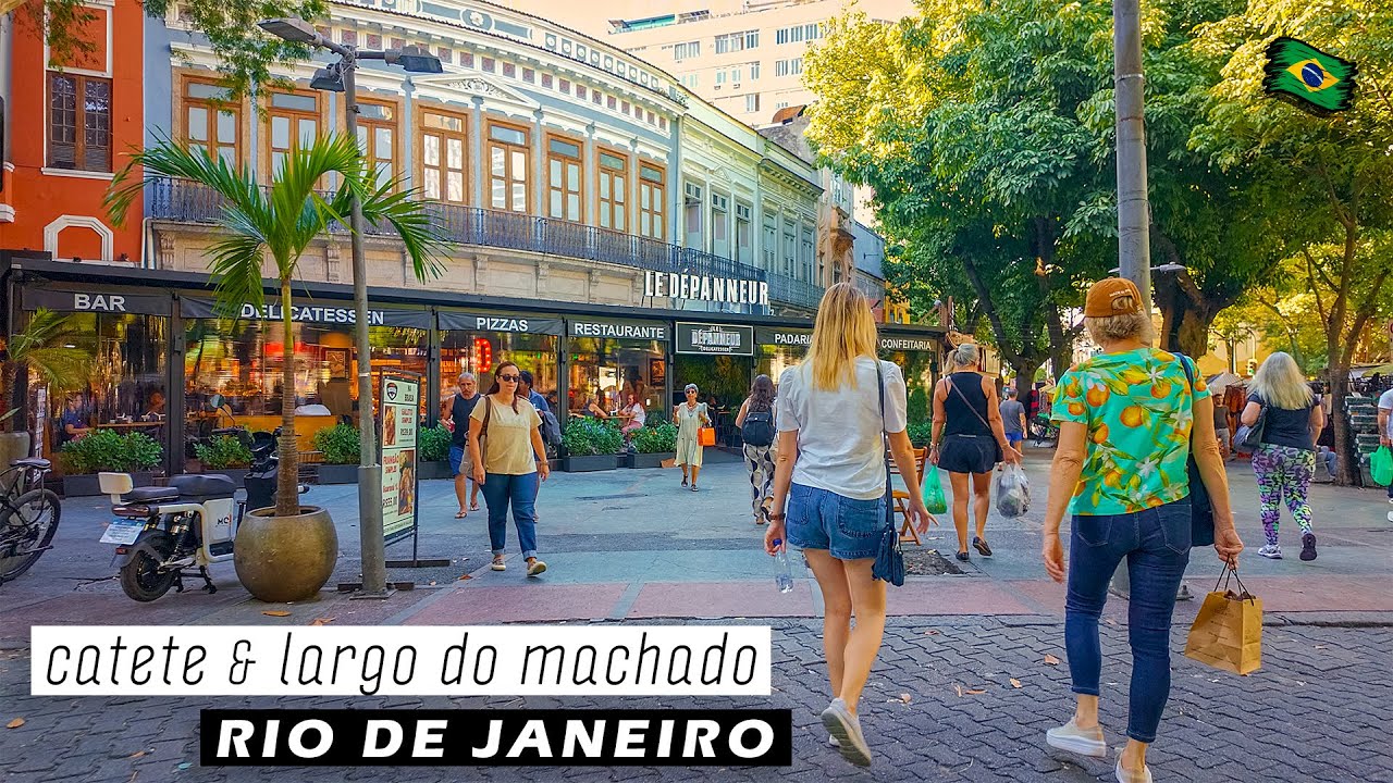 🇧🇷 Walking in LARGO DO MACHADO & CATETE &mdash; Rio de Janeiro, Brazil &mdash; 2025 【 4K UHD 】