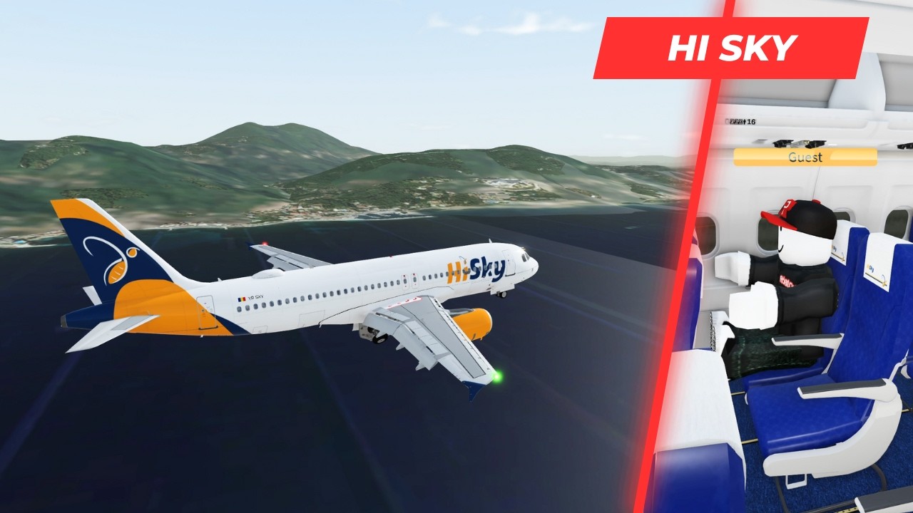 ROBLOX Airline Flight Review | HiSky | A320 | Economy Class