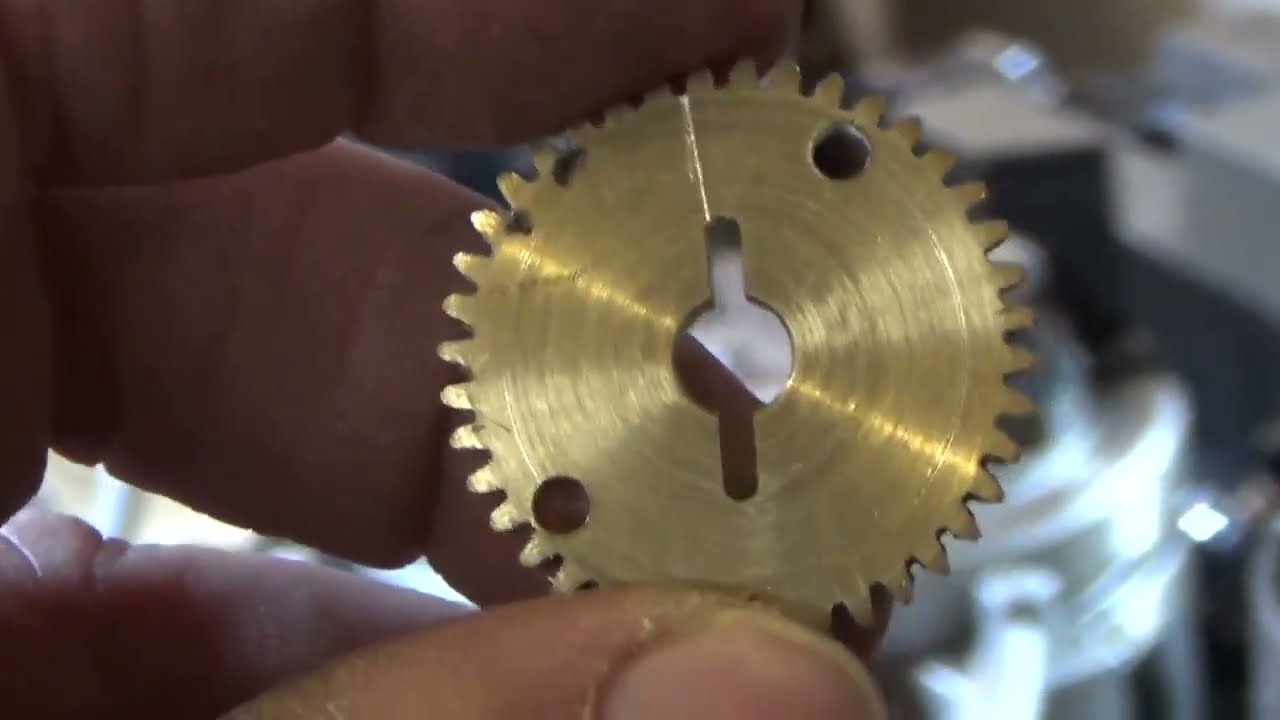 Machining the holes for the Hall sensor magnets in my Hoglet cam gear.