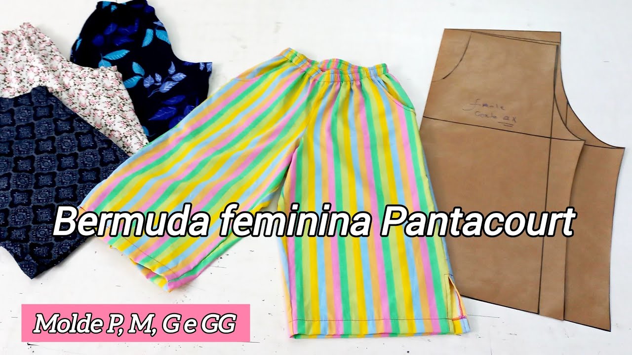 Como fazer MOLDE BERMUDA FEMININA PANTACOURT
