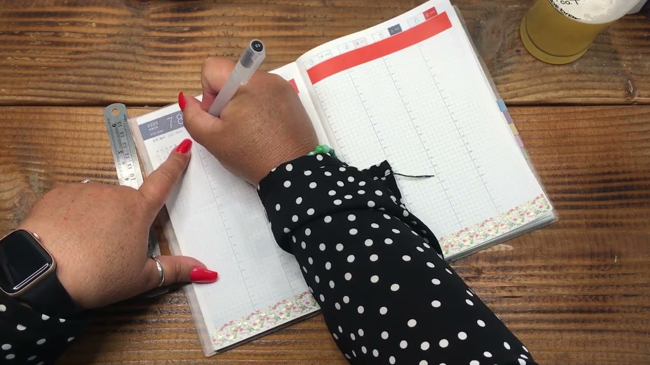 Hobonichi Cousin A5 PWM using washi a pen.